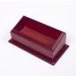 Accessoires de bureau de luxe SET 8 pièces pour table de travail (Noyer + Cuir Bordeaux)