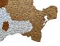 Mapa de Rumania + ciudades - Mapa de madera 3D / 2D Mapas rumanos de madera en la pared