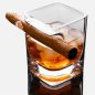 Vaso de whisky - Vaso de bourbon único con soporte para puros 260 ml
