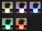 Lighting flower pot LED + possibility to change RGB colors + IP44 (27x27x28 cm)