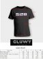 Світлодіодна футболка з текстом прокрутки - Gluwy app на мобільному (iOS / Android) - червоний світлодіод