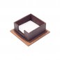 Kantoortafelset - Luxe bureauset 11-delig (bruin hout + leer)