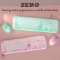 Set tastiera e mouse wireless WiFi - Design elegante in rosa