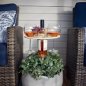 Tragbarer Wein-Picknicktisch aus Holz für Wein und Snacks (Flaschen und Gläser)