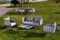 Luxuriöse Gartensitzgruppe aus Metall – Gartensitzgarnitur für 7 Personen + Konferenztisch