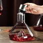 Decanter tal-inbid - karafes tal-inbid lussużi 1500ml sett b'muntanji tal-fidda + blalen tat-tindif