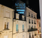 Projection de logo sur mur / trottoirs - 80W LED IP67 Projecteur gobo rotatif jusqu'à 50 M en extérieur