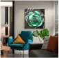 Light up wall pictures Metal (aluminum) - LED RGB 20 programmable colors - Rose 50x50cm