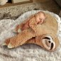 Travesseiro de preguiça para animais de estimação - almofada de pelúcia corporal extra grande XXL 90cm