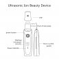 Limpador de pele ultrassônico - espátula de limpeza profunda no rosto