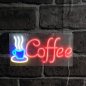 Lys opp skiltene COFFE - Neon LED-tavle