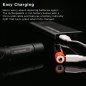 Lampe torche LED rechargeable puissante avec 600 lumens + tête rotative