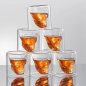 Lebka karafa 1000ml sada + Set 6 pohárov 3D v tvare lebky 75ml