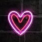 Светли ружичасти неонски знак - Срце