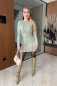 Dámske elagantné šaty  - svetlo zelená farba - MAJARA - fashion Julzz