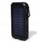 Solar powerbank (batteri) vandtæt - ekstern mobiltelefonoplader 10000 mAh