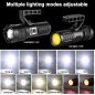 Světlomet - LED baterka + teleskopický ZOOM + LED displej + 3 režimy světla až do 3000m