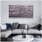 Wall paintings - 3D Metal (aluminum) - LED backlit RGB 20 colors - Waves 50x100cm