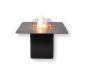 Plynový krb ako barový stol z keramického kameňa 118x75 cm + kovové telo + dekoračné sklo
