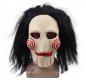 JigSaw yüz maskesi - Cadılar Bayramı veya karnaval için çocuklar ve yetişkinler için