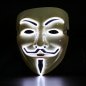 Неоновая маска Anonymous - белая