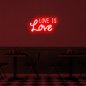 Logo LED lampu 3D di dinding - Love is Love 50 cm