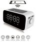 Réveil + chargeur sans fil 10W + batterie 2200 mAh avec sortie USB A et USB C 5V