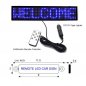 Car LED display blue with remote control 23 x 5 x 1 cm, 12V