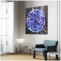Metallbilder an der Wand - (Aluminium) - LED-Hintergrundbeleuchtung RGB 20 Farben - Zauberwürfel 50x50cm