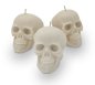 Juego de 3 velas de calavera: vela de cera de parafina para Halloween