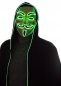 Halloween maske LED - zelena