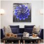 Metal paintings on the wall (aluminum) LED backlit RGB 20 colors -Design flower 50x50cm