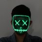 Masque d'Halloween Purge LED - Vert