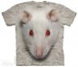 3D batikolt póló - Fehér patkány