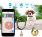 Dog gps collar in bell - mini gps locator for dogs / cats / animals with Wifi and LBS tracking - IP67