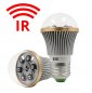 เพิ่มเติมการมองเห็นกลางคืน IR เพิ่มเติมในหลอดไฟที่มี 6x IR LEDs - ระยะได้ถึง 8 เมตร