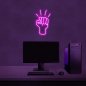 Semn de iluminat LED pe perete 3D neon - Pumn 50 cm