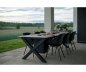 Dining table with fireplace built in 2 in 1 Neolith stone - Luxury outdoor table