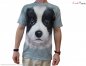 Aukštųjų technologijų gyvūnų marškiniai - borderkolio šuniukas
