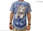 Batik-T-Shirt - White Tiger