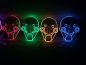 Neon Maske SAW - Blau