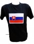 T-shirt bercahaya LED dengan lambang Slovakia