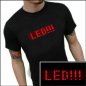 LED T-shirt con pantalla scrooling - rojo