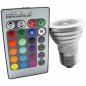 Multi-color LED bulb with remote control