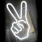 LED neon illuminated logo on the wall - PEACE