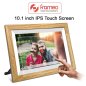 Fotorámik digitálny elektronický 10,1" - drevený foto rámik (foto + video) - 16GB pamäť