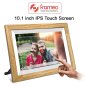 Photo frame digital electronic 10,1" - wooden picture frame (photo + video) - 16GB memory