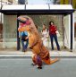 Disfraz de dinosaurio traje hinchable XXL - T rex disfraz de halloween (traje de dinosaurio) hasta 2,2m + ventilador