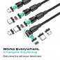 Cable de carga magnético Cable USB giratorio universal (Micro/USB C/iPhone)