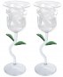 Rose wine glasses set of 2 - rose shaped wine glass gift